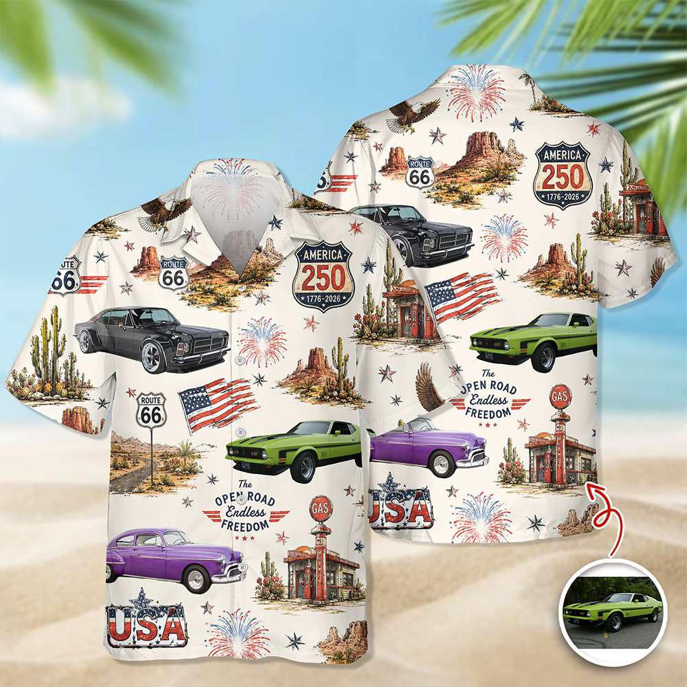 Custom Vintage Car Aloha Shirt Personalized Gift for Dad HN590 - AOP Hawai Shirt GradoCreations