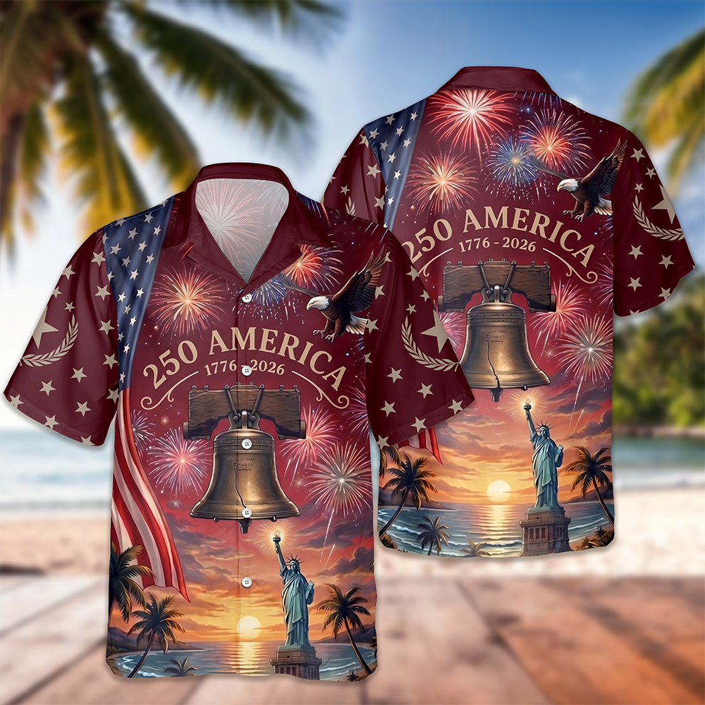 Personalized Liberty Bell Hawaiian Shirt Gift for 4th of July HN590 - AOP Hawai Shirt GradoCreations