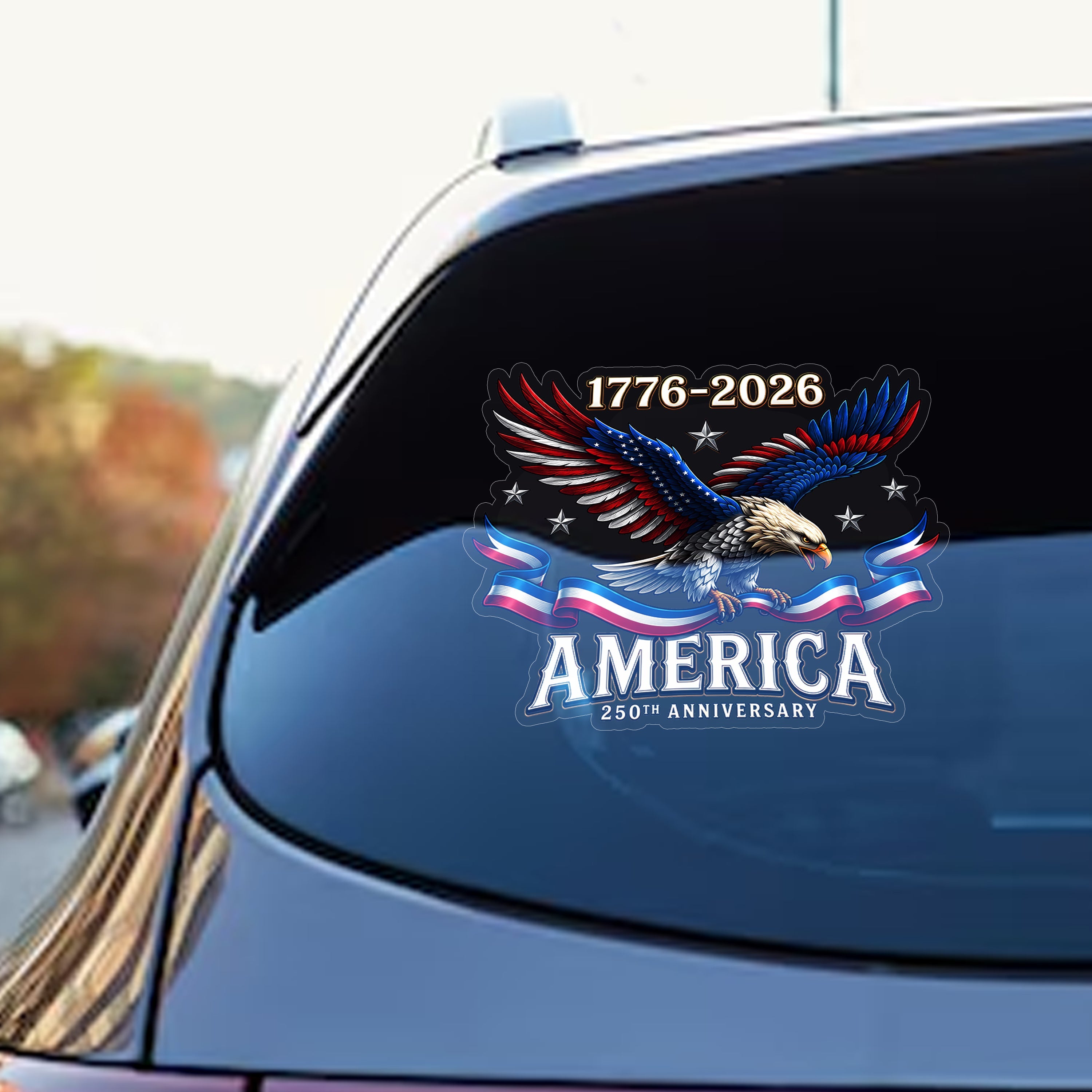 250th Anniversary American Eagle Decal Sticker for Car Decal Sticker GradoCreations