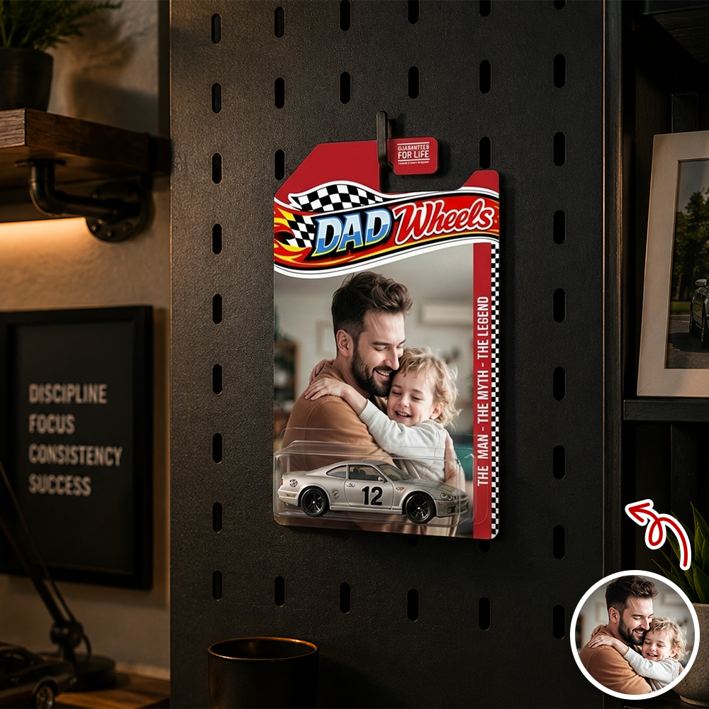 Personalized Hot Wheels Car Photo Gift for Dad Father's Day HN590 - Hot Wheels GradoCreations