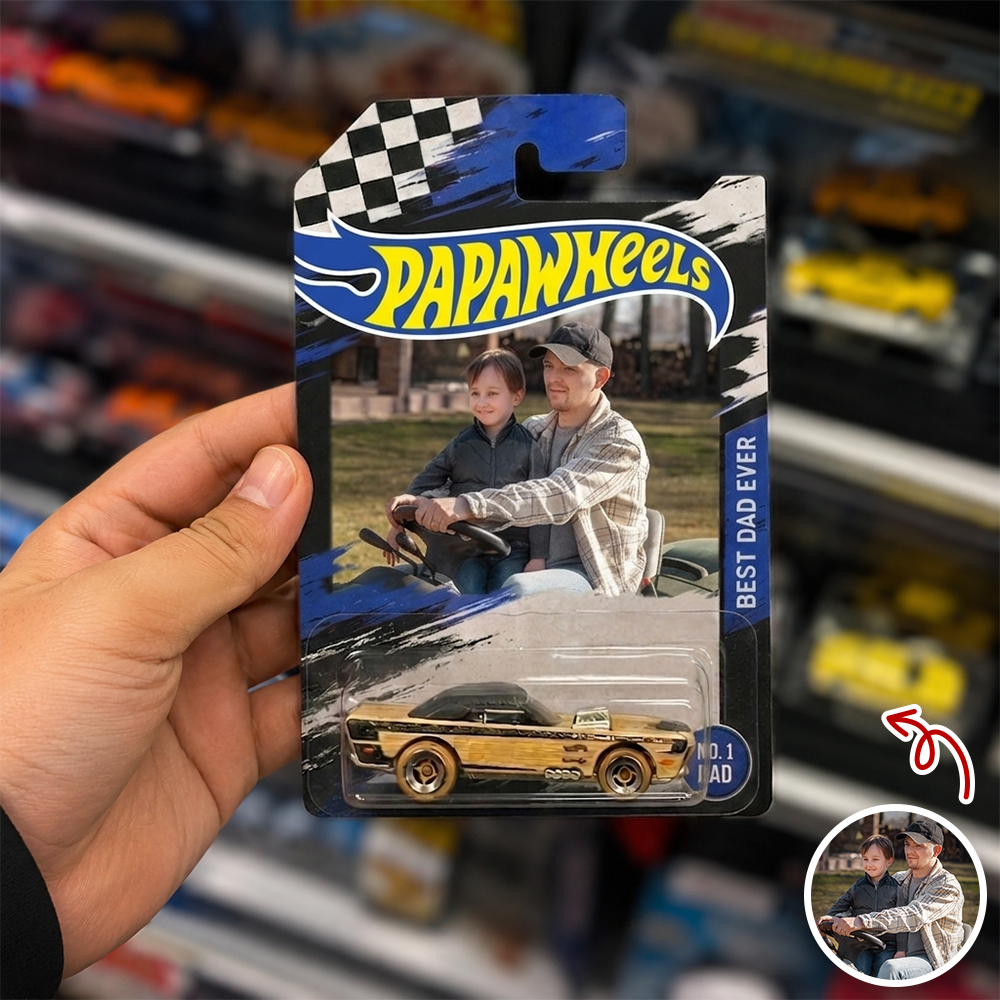 Personalized Hot Wheels Photo Gift for Dad Father's Day HN590 - Hot Wheels GradoCreations