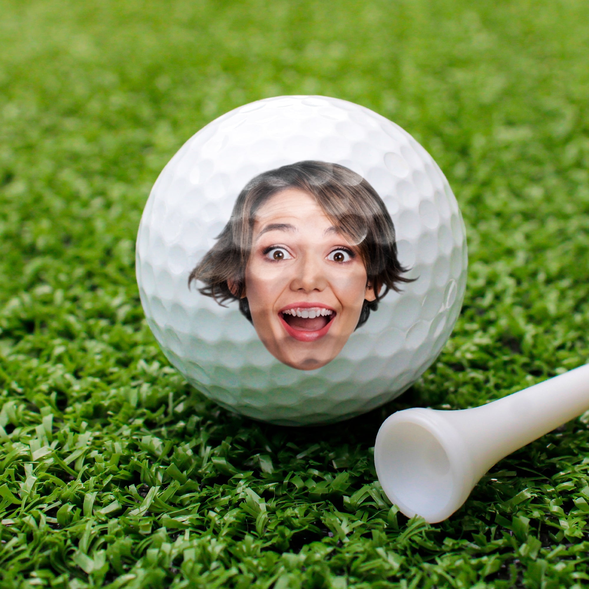 Personalized Photo Golf Ball Custom Text Gift for Dad HN590 - Golf Ball GradoCreations