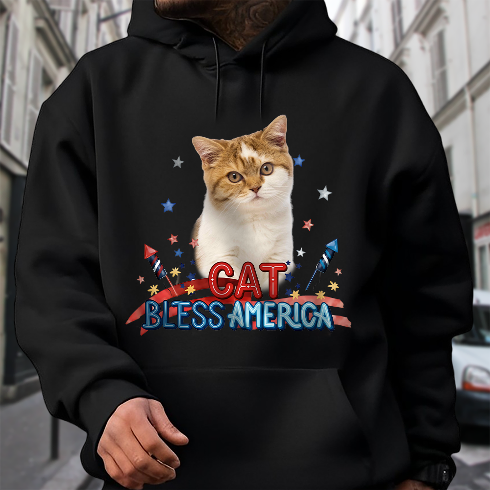 Personalized Photo Dog Bless America T-Shirt Gift for Dog Mom/Dad HN590 - Tshirt GradoCreations