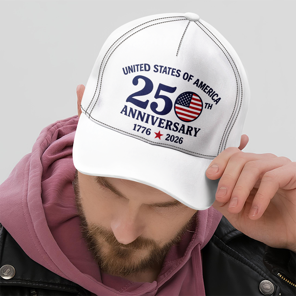 Personalized Patriotic USA AOP Cap Gift for Dad 250th Anniversary HN590 - AOP Cap GradoCreations