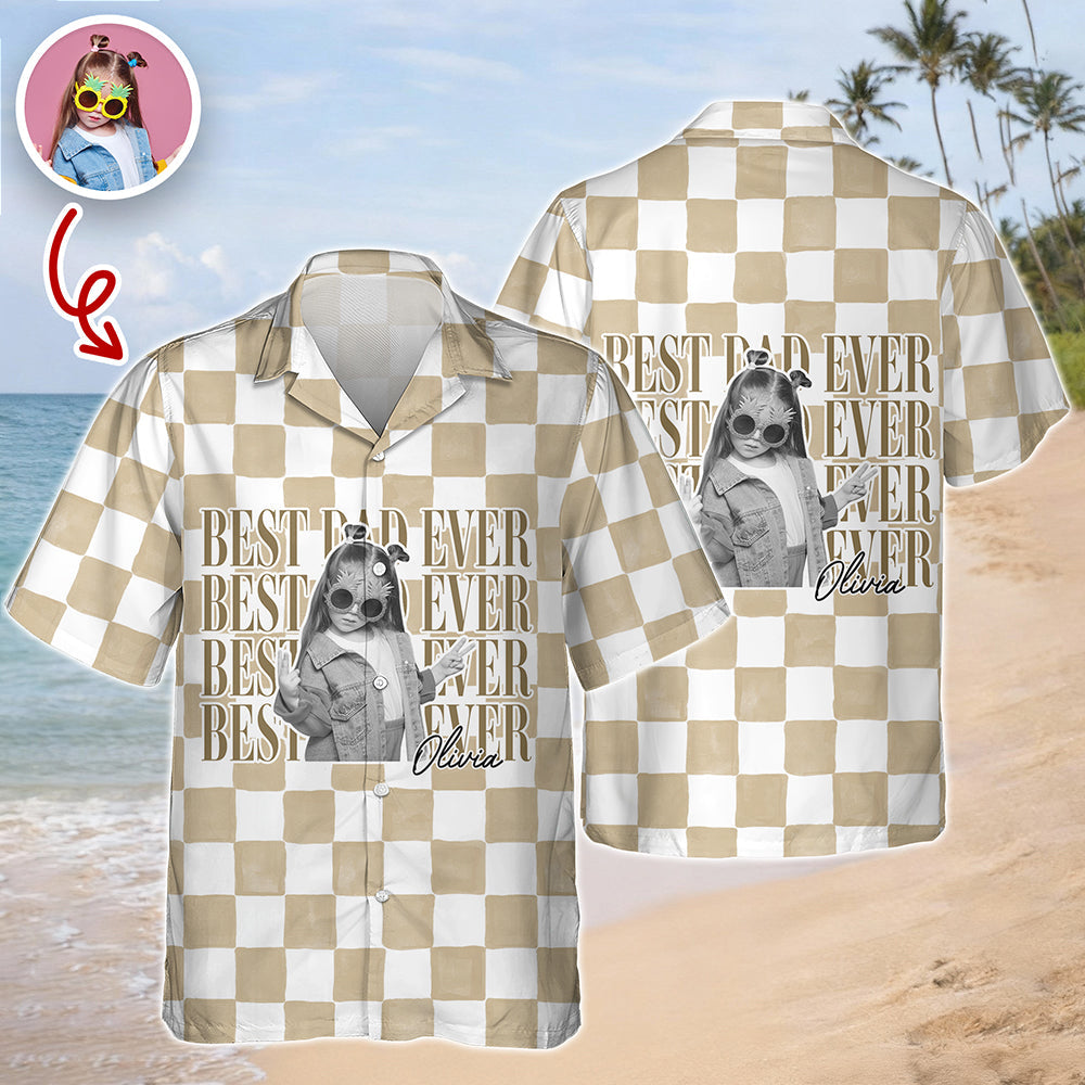 Personalized Vintage Photo Hawaiian Shirt Gift for Dad/Mom HN590 - AOP Hawai Shirt GradoCreations
