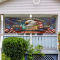 Personalized Patriotic Family Banner with Eagle 250th Celebration HN590 - Banner GradoCreations