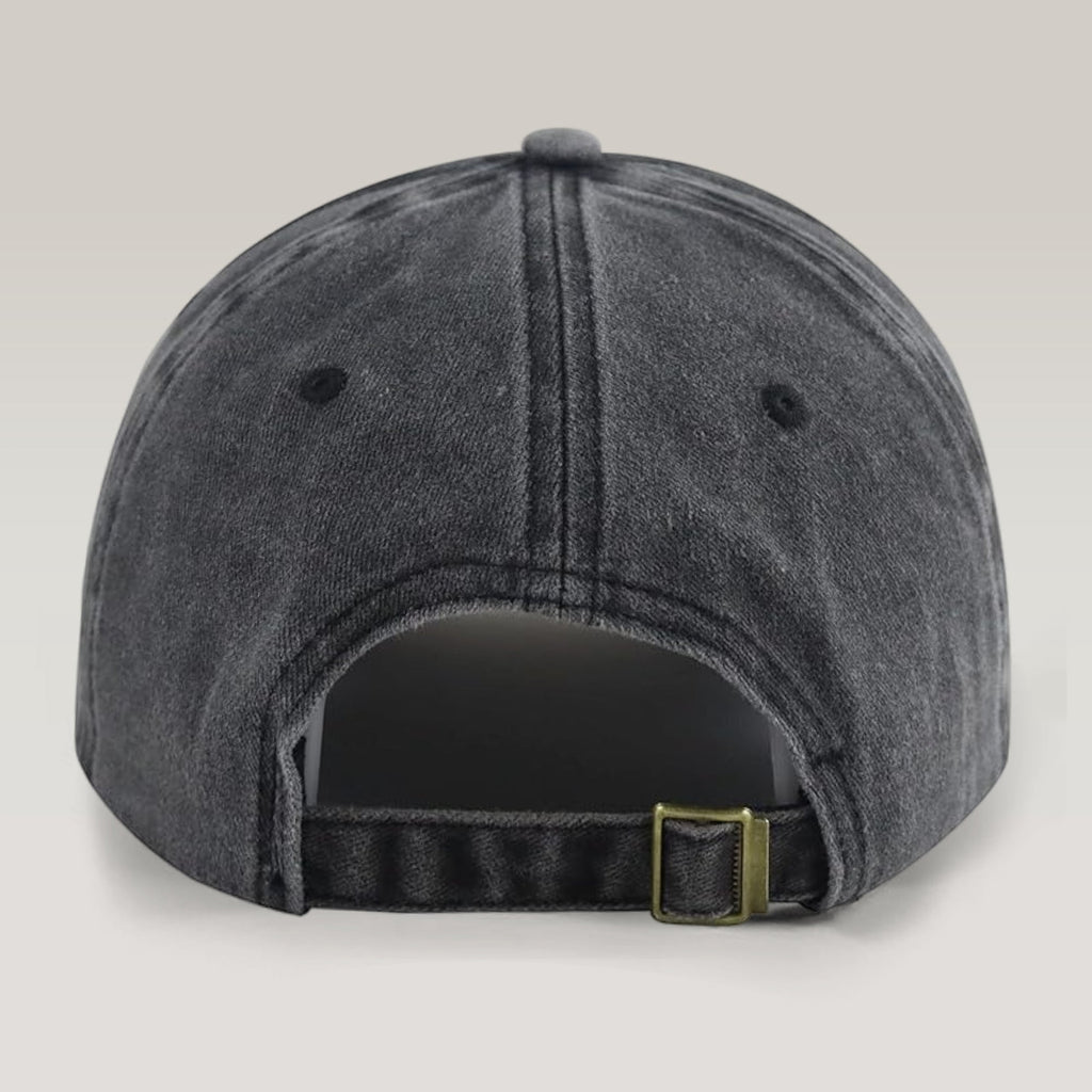 Custom Photo Face Washed Denim Baseball Cap Gift for Dad HN590 - Washed Denim Baseball Cap GradoCreations
