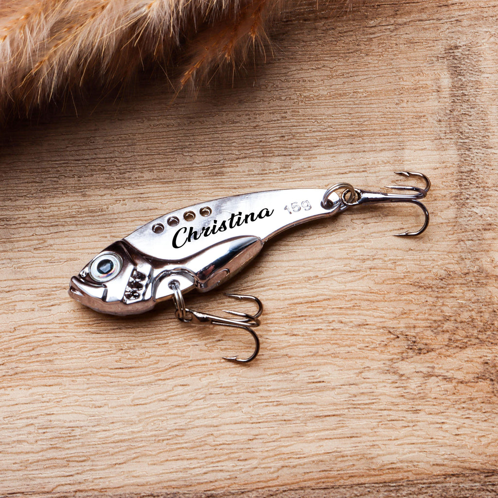Personalized Engraved Fishing Lure Gift for Dad - Custom Name HN590 - Engraved Fishing Lure FIX GradoCreations