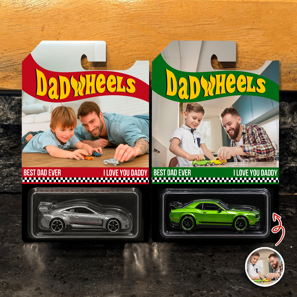 Personalized Photo Hot Wheels Best Dad Ever Gift for Father's Day HN590 - Hot Wheels GradoCreations