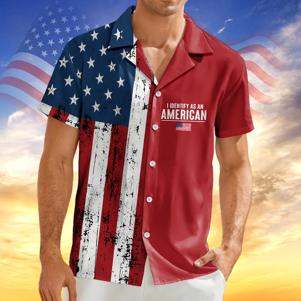 Personalized USA Flag Hawaiian Shirt Custom Name Gift for 4th of July HN590 - AOP Hawai Shirt GradoCreations