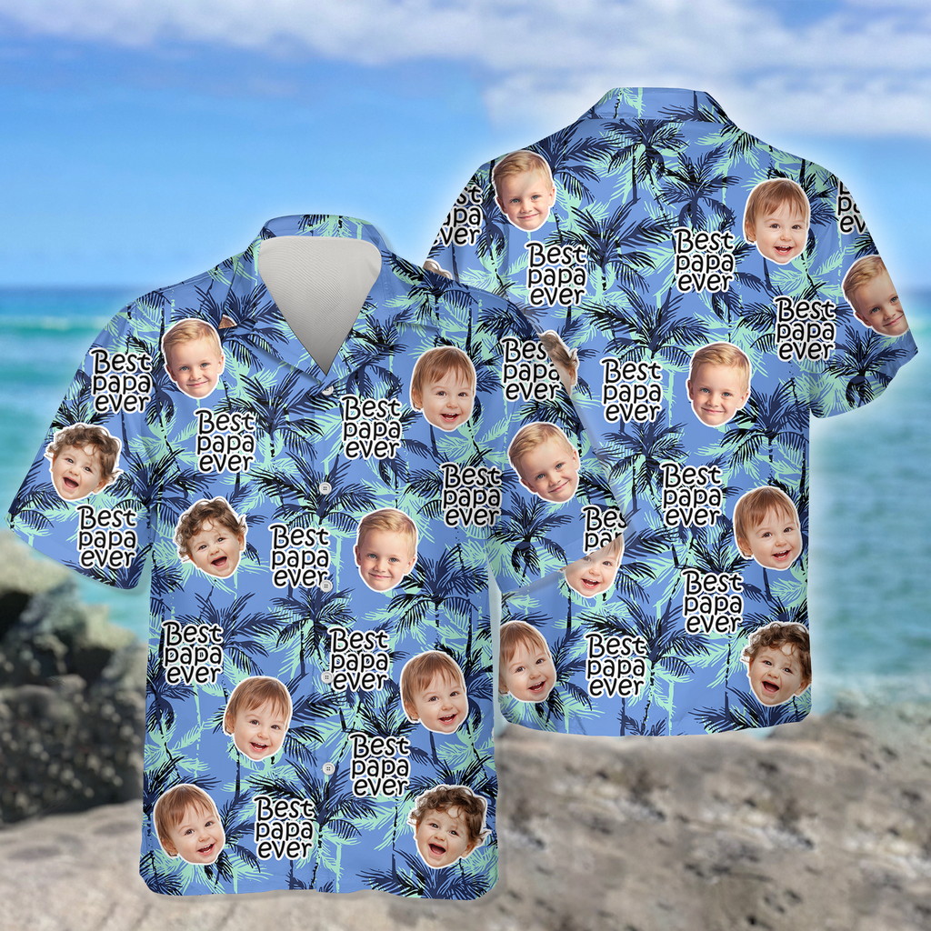 Personalized Hawaiian Shirt Custom Photo Gift for Dad HN590 - AOP Hawai Shirt GradoCreations