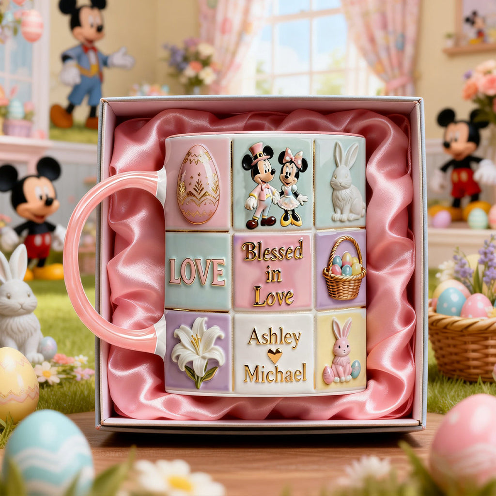 Personalized Blessed in Love Mug for Couples Easter Gift