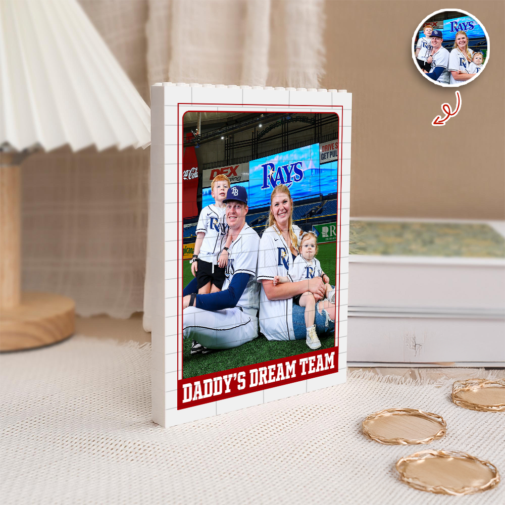 Custom Family Photo Building Block Set Personalized Gift HN590 - Building Blocks GradoCreations