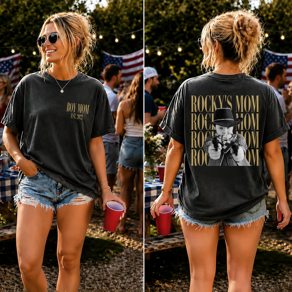 Personalized Family Photo Shirt Gift for Dad, Mom, Grandpa HN590 - Back&Front Shirt GradoCreations