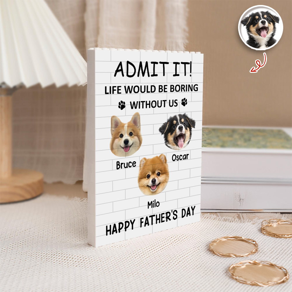 Personalized Photo Building Blocks Unique Gift for Dog/Cat Lovers HN590 - Building Blocks GradoCreations