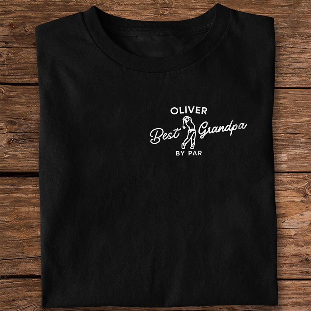 Personalized Best Dad By Par Embroidered Shirt Golf Gift for Dad HN590 - Embroidered Shirt GradoCreations