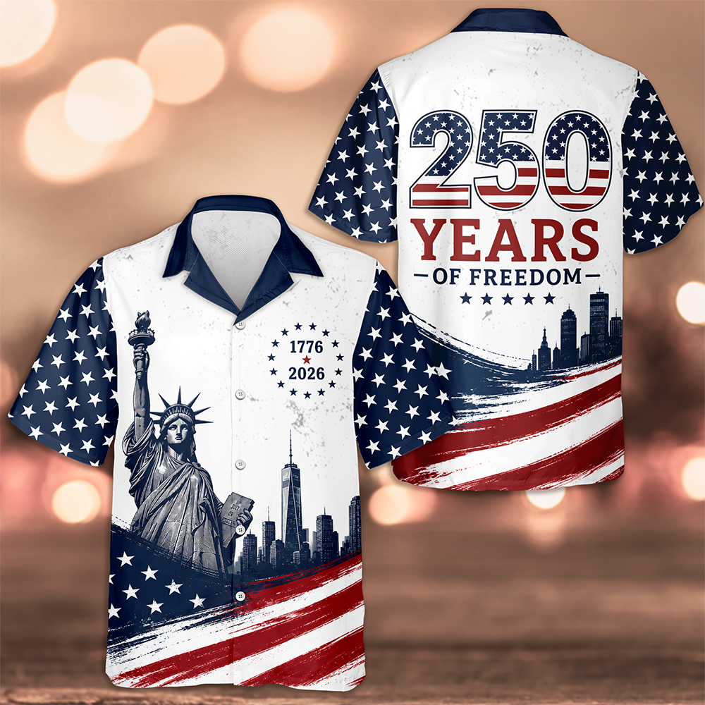 Personalized Statue of Liberty Hawaiian Shirt Custom Gift for 4th of July HN590 - AOP Hawai Shirt GradoCreations