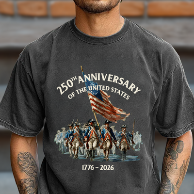 250th Anniversary T-Shirt American Flag Gift for Him/Her Comfort Shirt GradoCreations
