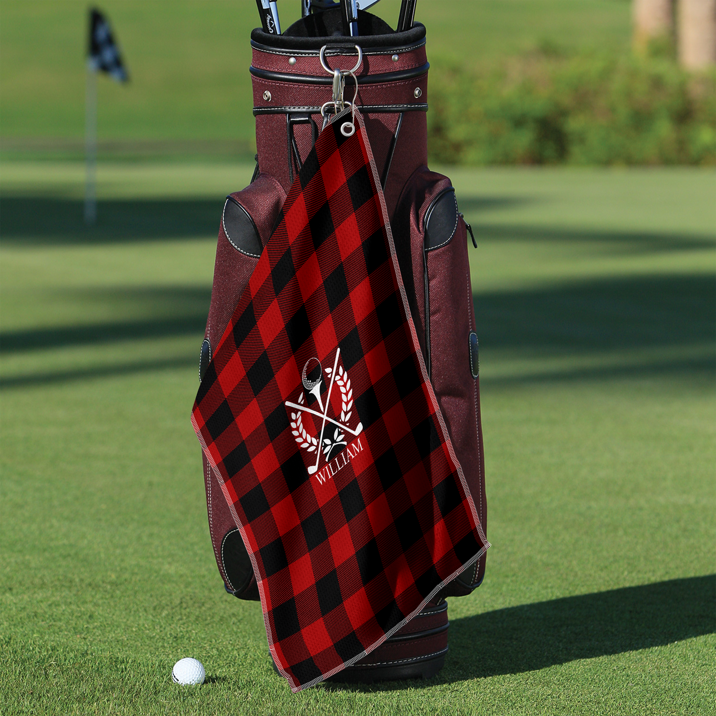 Personalized Golf Towel with Custom Name for Dad's Gift HN590 - Golf Towel GradoCreations