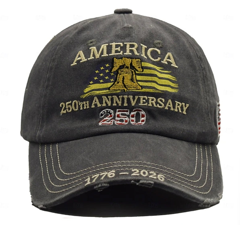 Personalized USA 250th Anniversary Embroidered Cap Gift HN590 - Embroidery Hat Josh GradoCreations