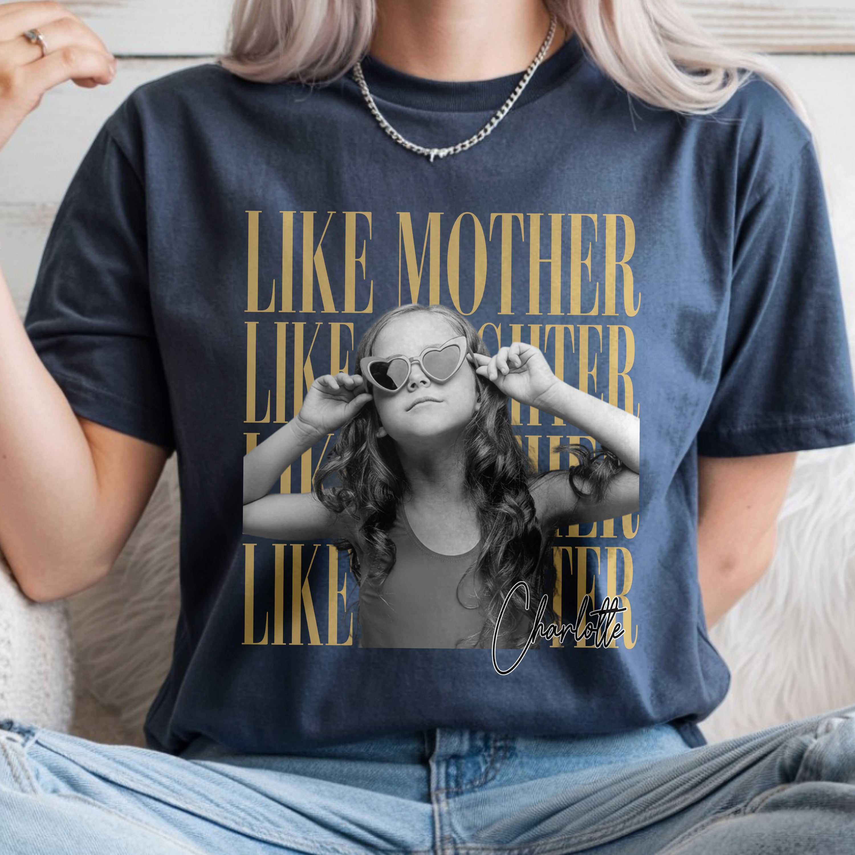 Custom Photo Comfort Shirt Gift for Father & Daughter Comfort Shirt GradoCreations