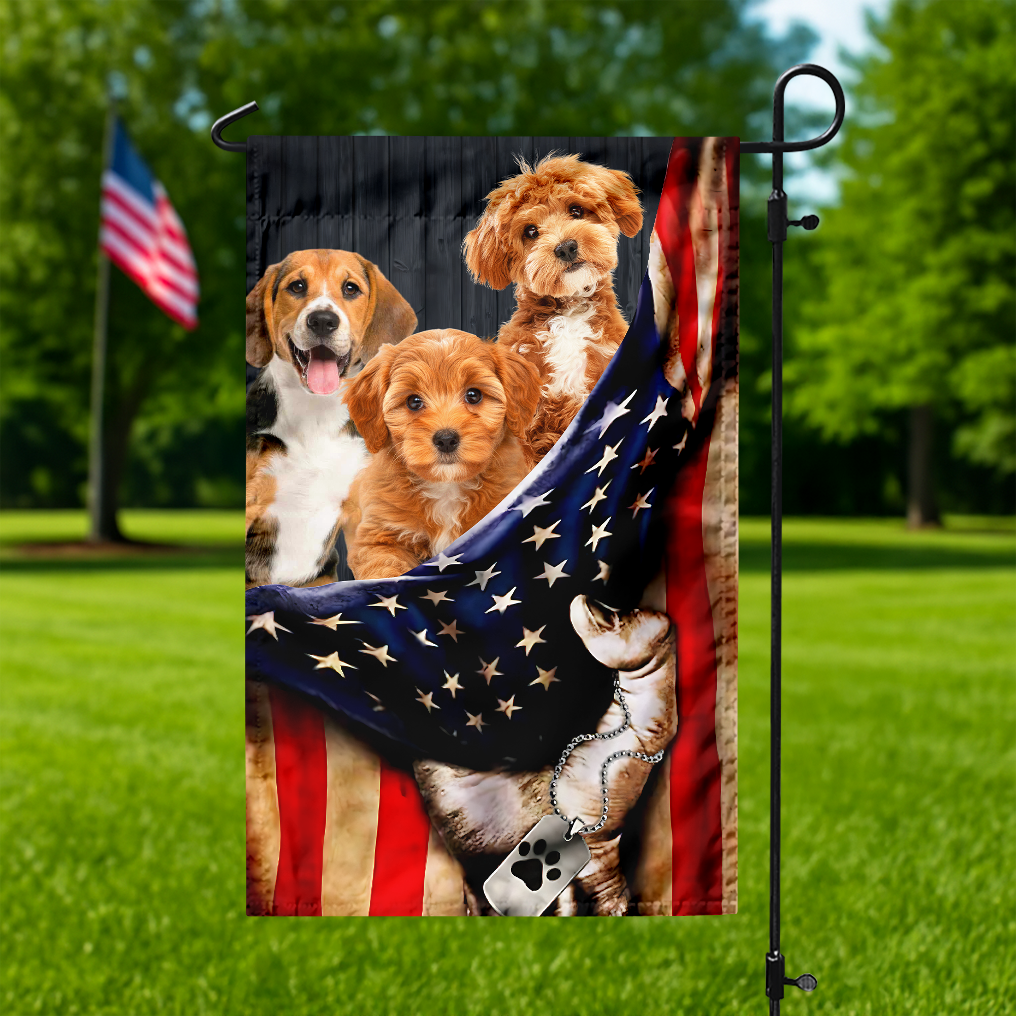 Personalized Dog Photo Garden Flag Custom Gift for Dog Lovers HN590 - Garden Flag GradoCreations