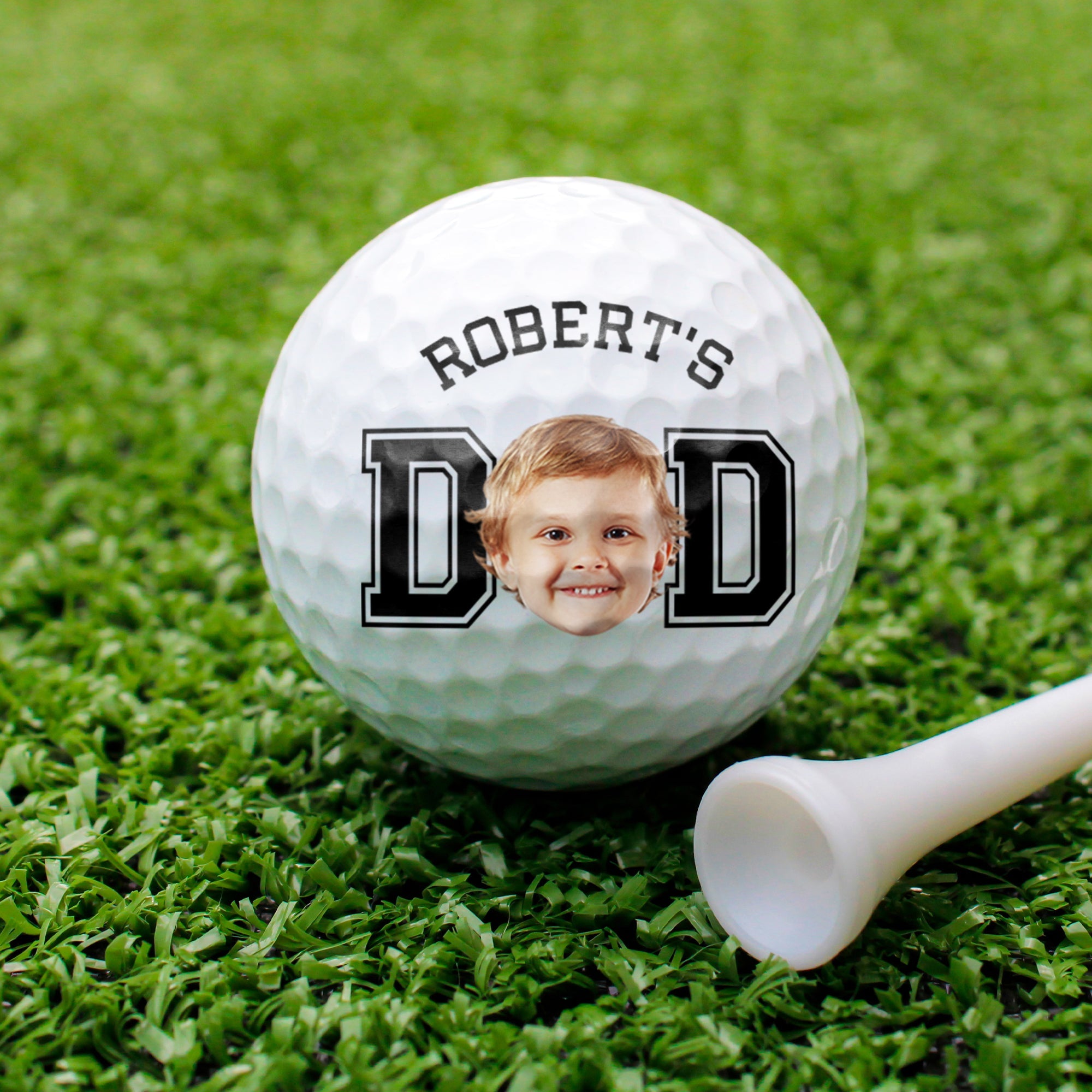 Personalized Photo Golf Ball Gift for Mom & Dad Custom Keepsake HN590 - Golf Ball GradoCreations