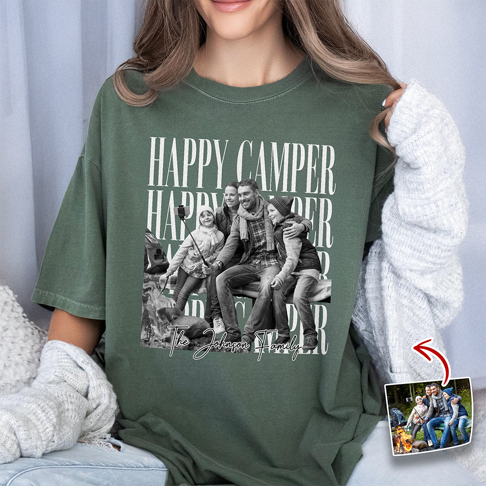 Personalized Family Photo Comfort Shirt Camping Gift Comfort Shirt GradoCreations