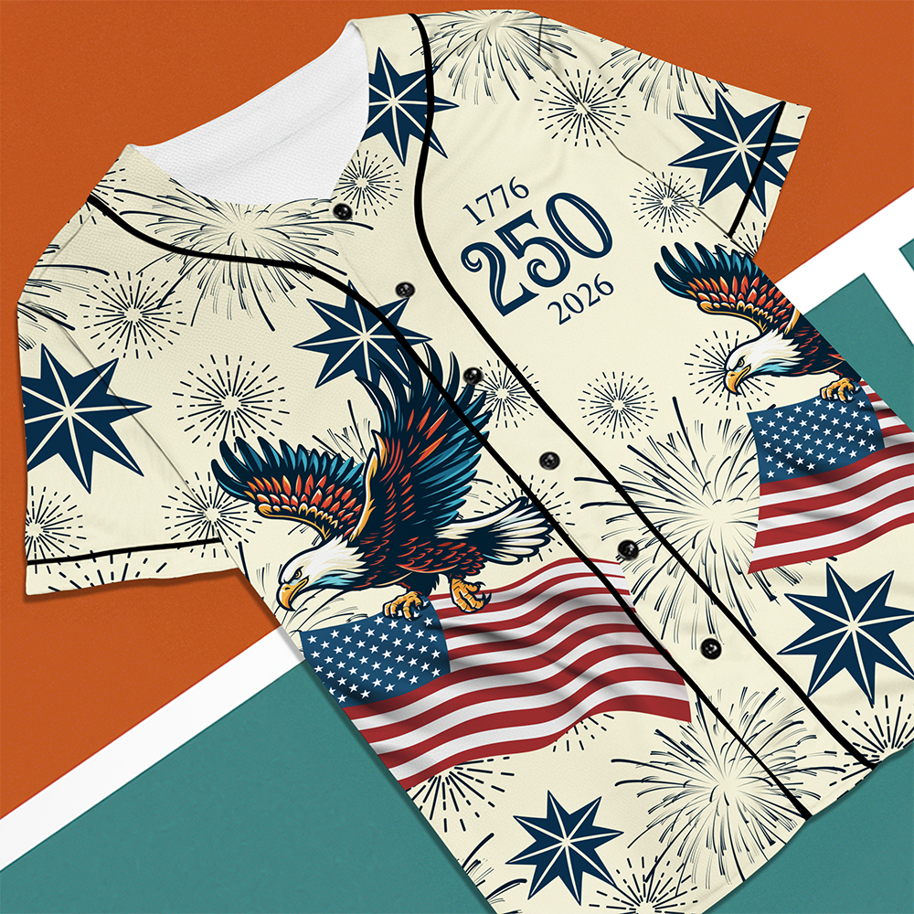 Personalized American Eagle Jersey Shirt Custom Name Gift Jersey Baseball Shirt GradoCreations