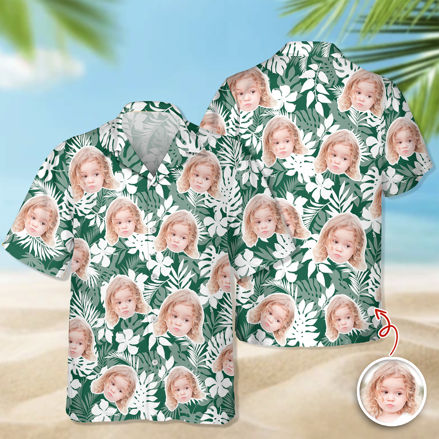 Personalized Tropical Aloha Hawaii Shirt Custom Photo Gift for Dad HN590 - AOP Hawai Shirt GradoCreations