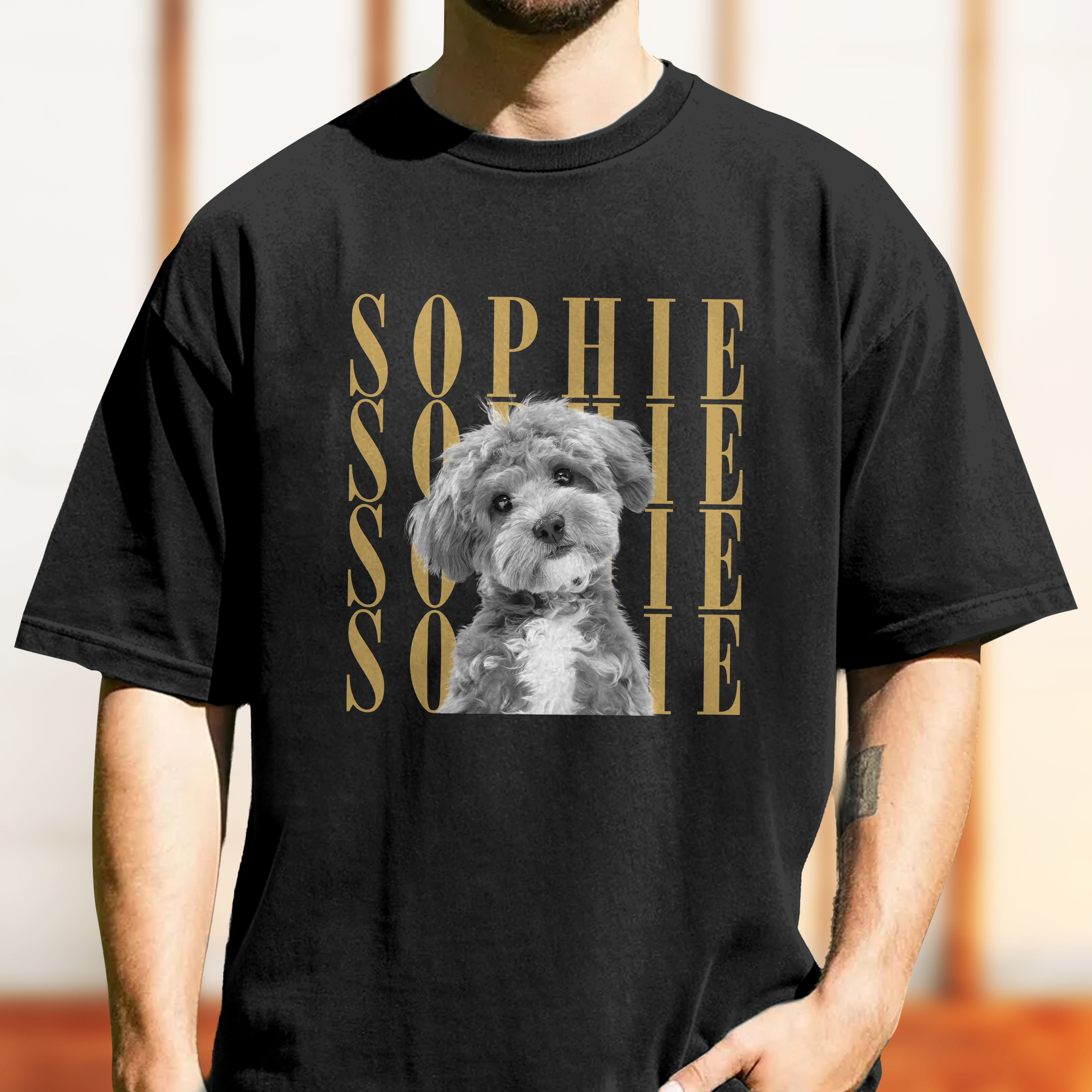 Custom Pet Photo Vintage Comfort Shirt Gift for Pet Lovers Comfort Shirt GradoCreations