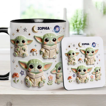 Personalized Galaxy Alien Mug Cute Gift for Movie Fans