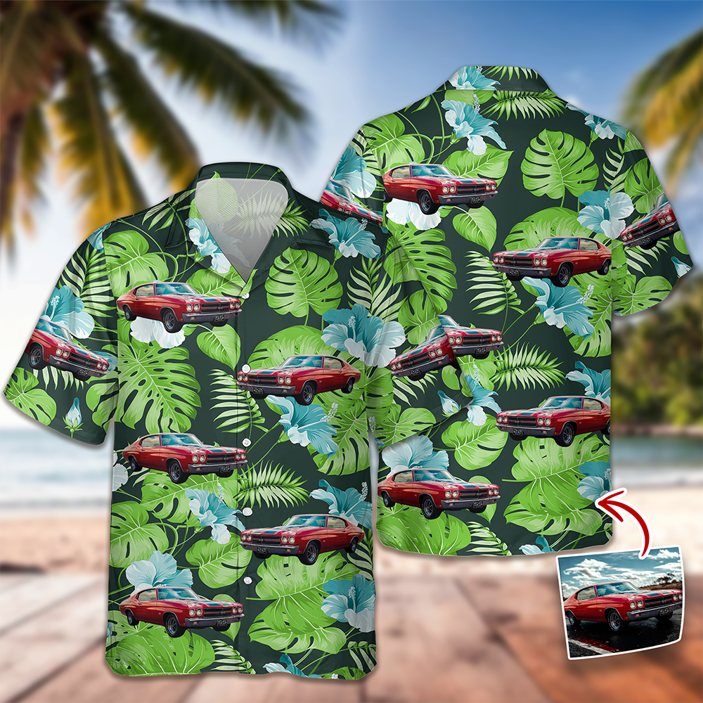 Custom Photo Hawaiian Shirt Unique Gift for Car Lovers Dad HN590 - AOP Hawai Shirt GradoCreations