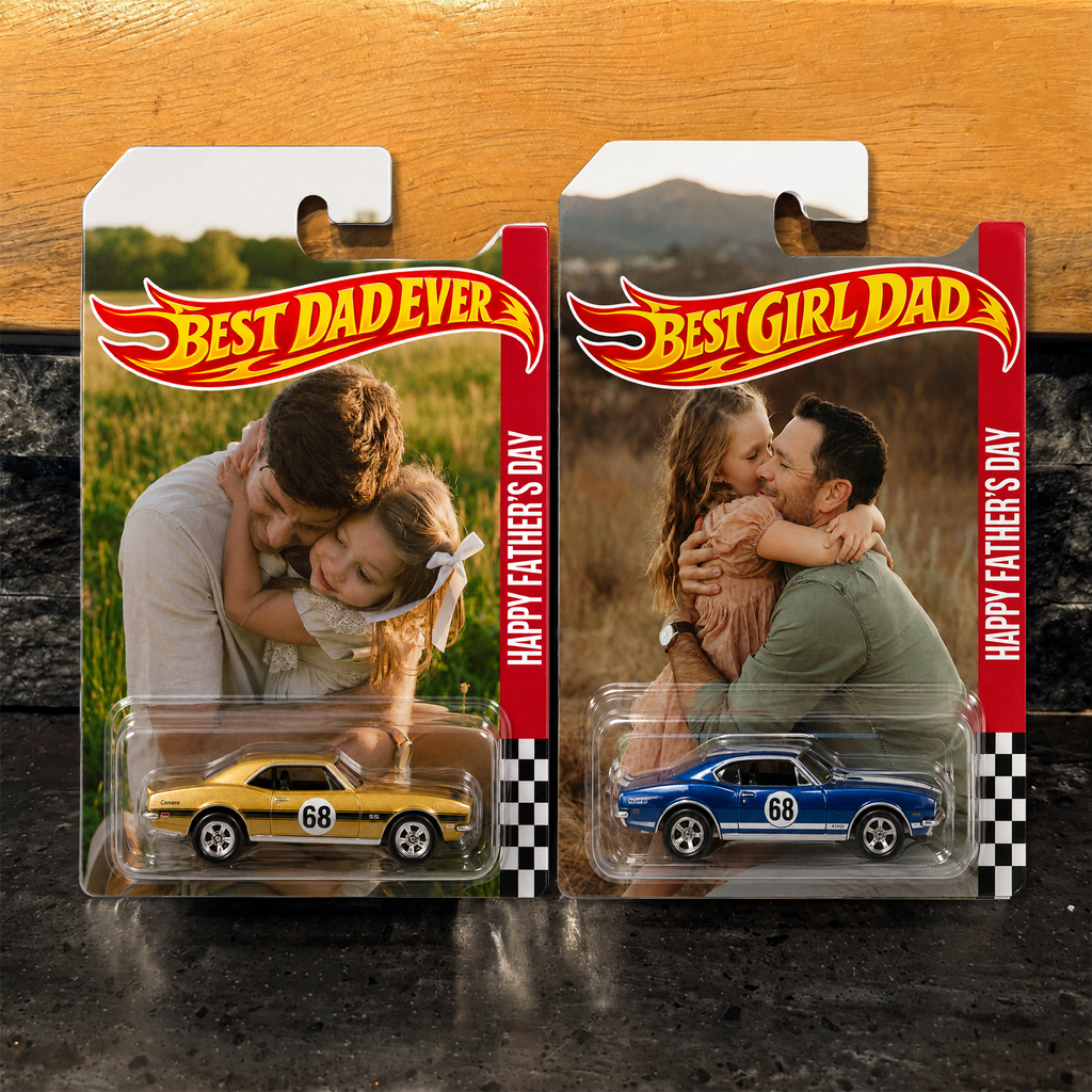 Personalized Photo Hot Wheels Best Dad Ever Keepsake Gift HN590 - Hot Wheels GradoCreations