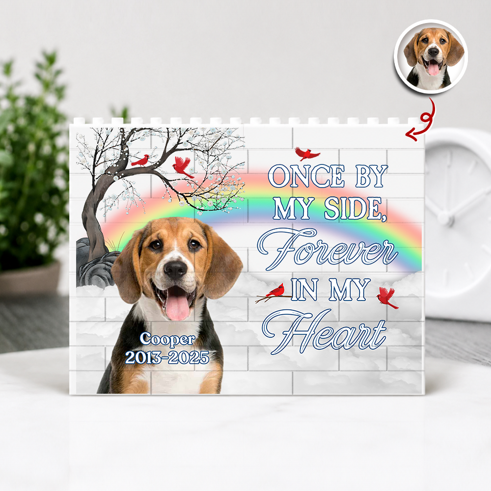 Custom Photo Dog Cat Memorial Building Block Personalized Gift HN590 - Building Blocks GradoCreations