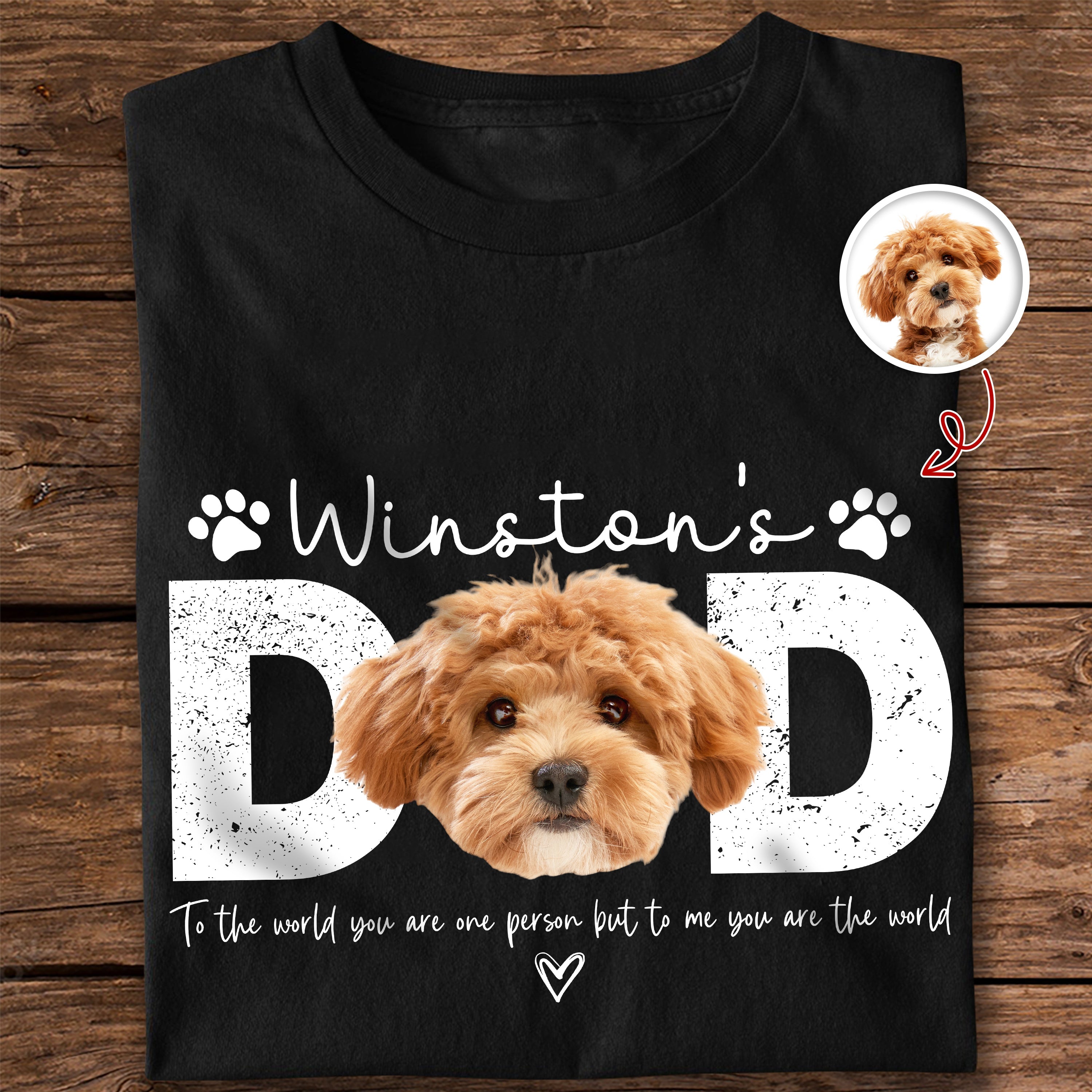 Personalized Dog Dad T-Shirt Custom Photo Gift for Father's Day HN590 - Tshirt GradoCreations