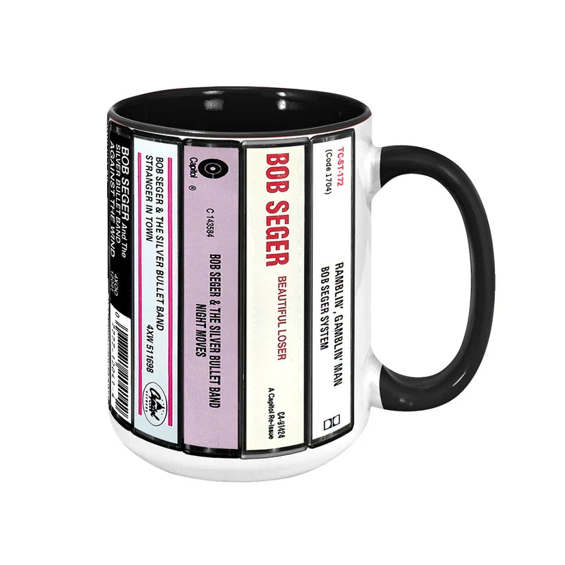 Bob Seger Cassette Accent Mug Ceramic Retro Gift GradoCreations