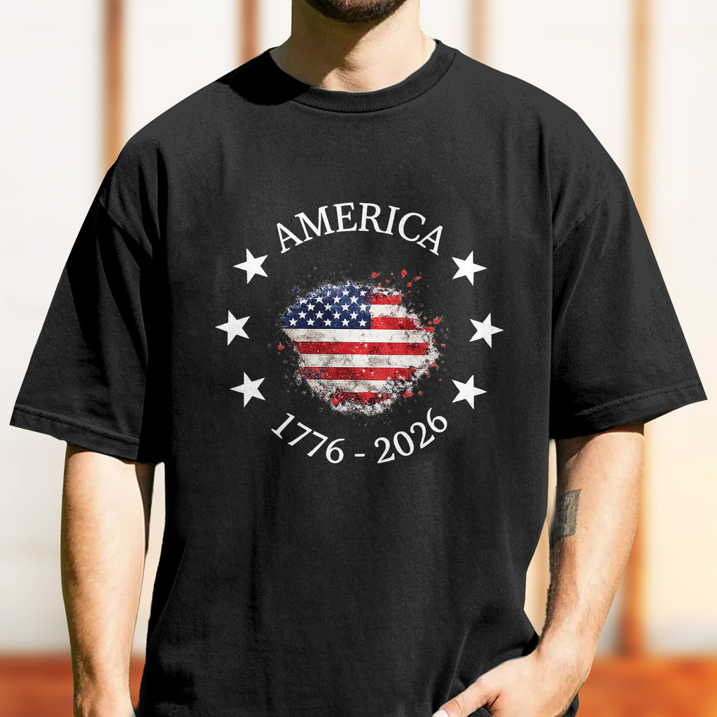 Vintage USA Flag Comfort Shirt Personalized Gift for Dad Comfort Shirt GradoCreations