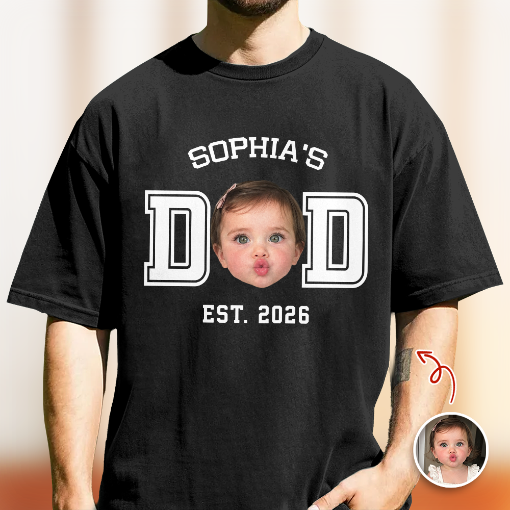 Personalized Comfort Shirt Custom Photo Gift for Dad Comfort Shirt GradoCreations