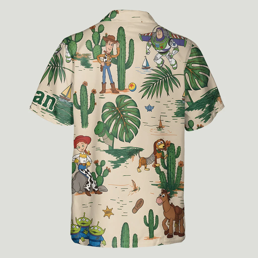 Personalized Hawaiian Shirt with Cowboy Toy & Friends Gift for Movie Fans