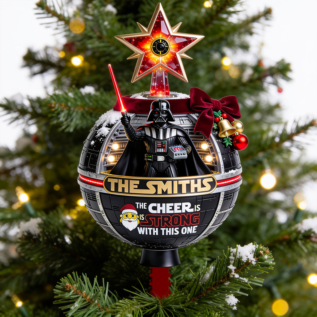 Personalized LED Light Tree Topper with Star - Christmas Gift for Family, Movie Fans LED Light Tree GradoCreations