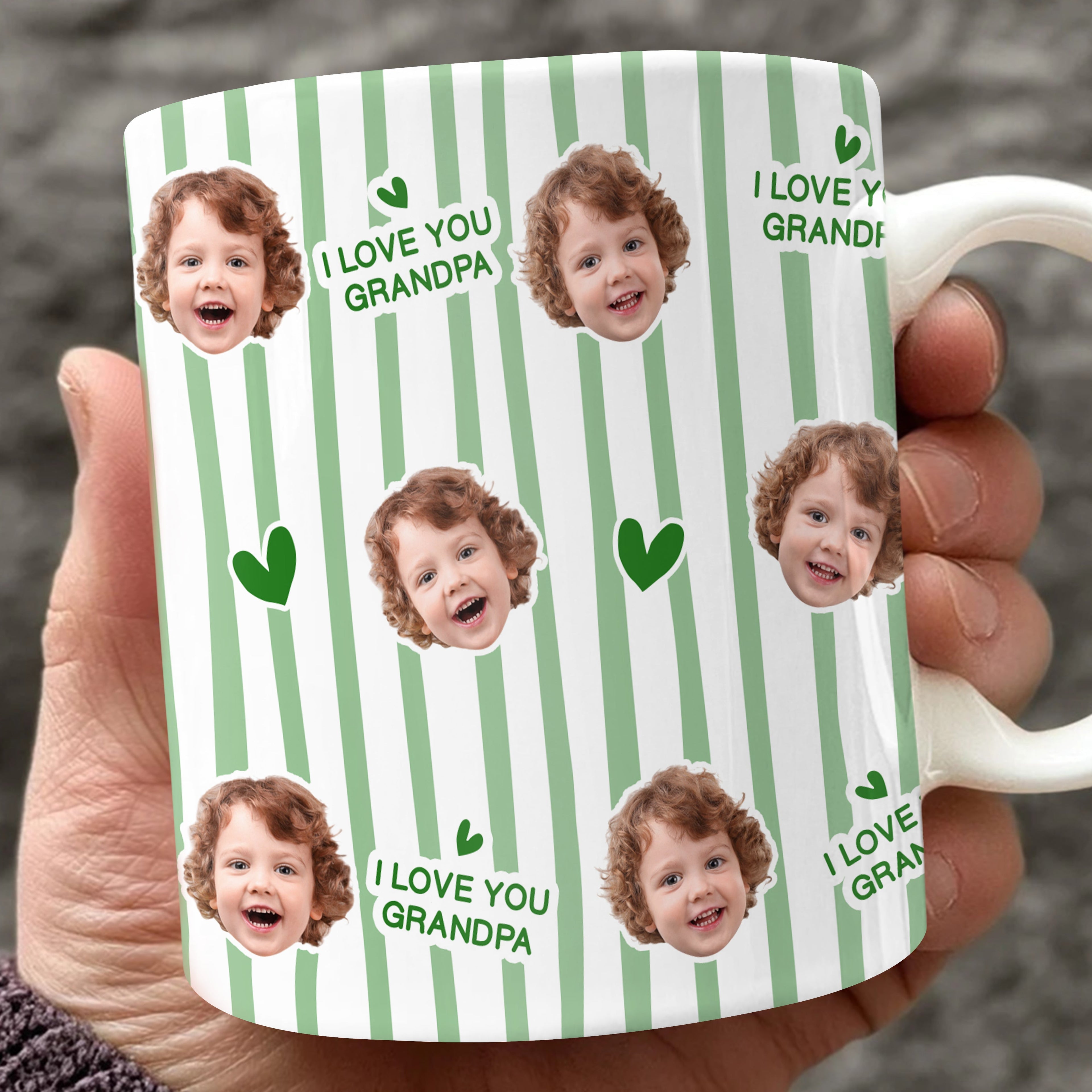 Personalized Photo Mug Custom Gift for Mom Dad Dog Lover HN590 - edge to edge mug GradoCreations