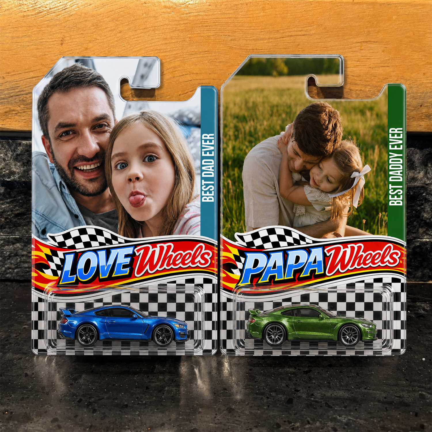 Personalized Photo Toy Car Gift for Dad Father's Day HN590 - Hot Wheels GradoCreations
