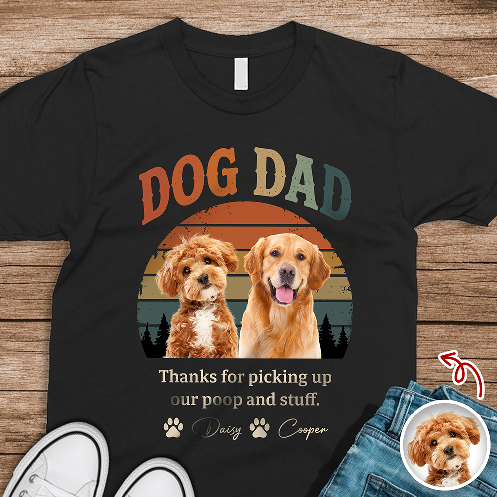 Custom Dog Dad Vintage Shirt Gift for Dog Lovers HN590 - Tshirt GradoCreations
