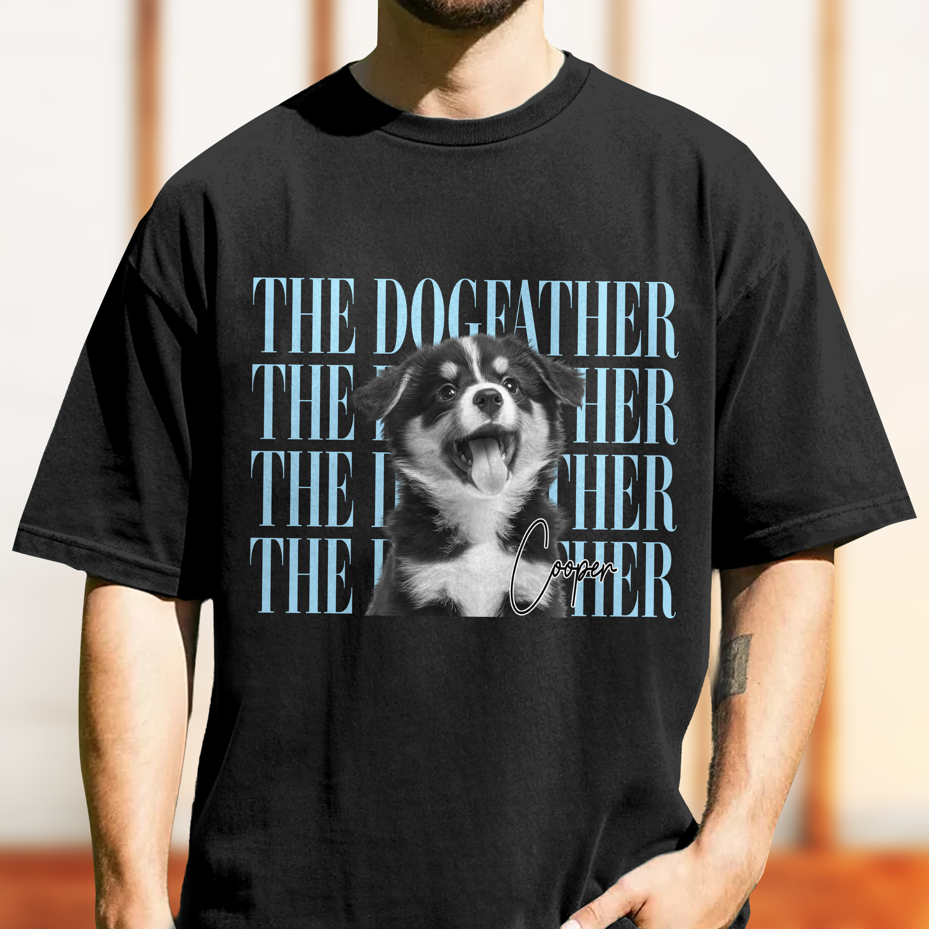 Personalized Vintage Comfort Shirt for Cat/Dog Dad with Photo Comfort Shirt GradoCreations