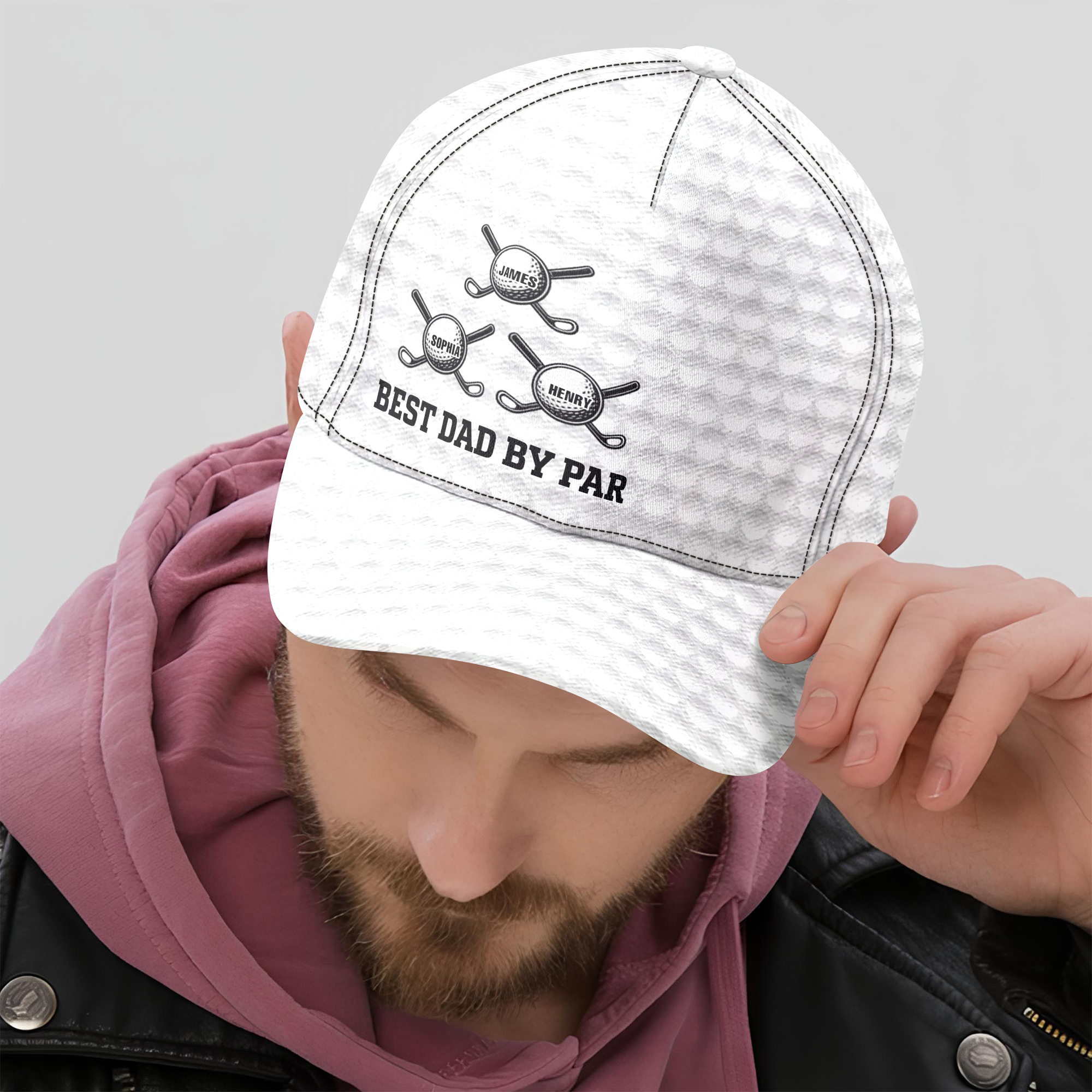 Personalized Classic Golf Cap for Dad Custom Name Gift HN590 - AOP Cap GradoCreations