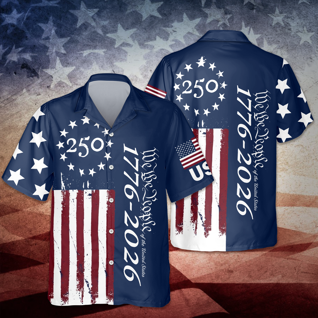 Personalized Hawaiian Shirt Custom Print Gift for 4th of July HN590 - AOP Hawai Shirt GradoCreations