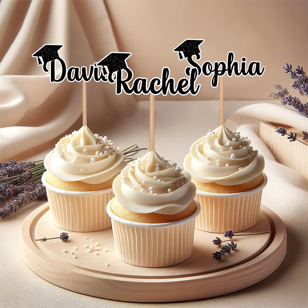 Personalized Graduation Cupcake Topper Custom Name Party Decor HN590 - Cupcake Topper GradoCreations