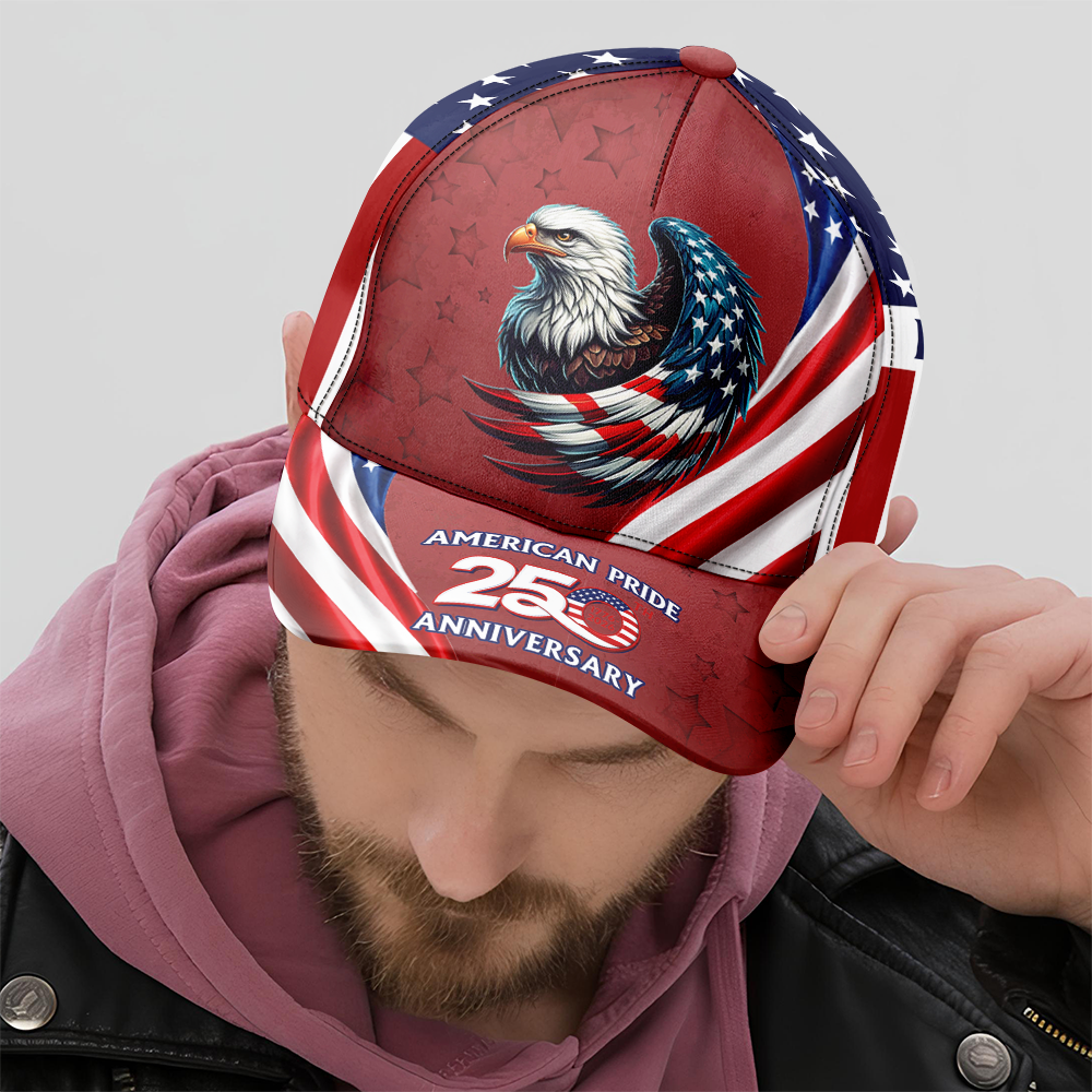 Personalized Eagle Cap Patriotic Gift for Dad 4th of July HN590 - AOP Cap GradoCreations