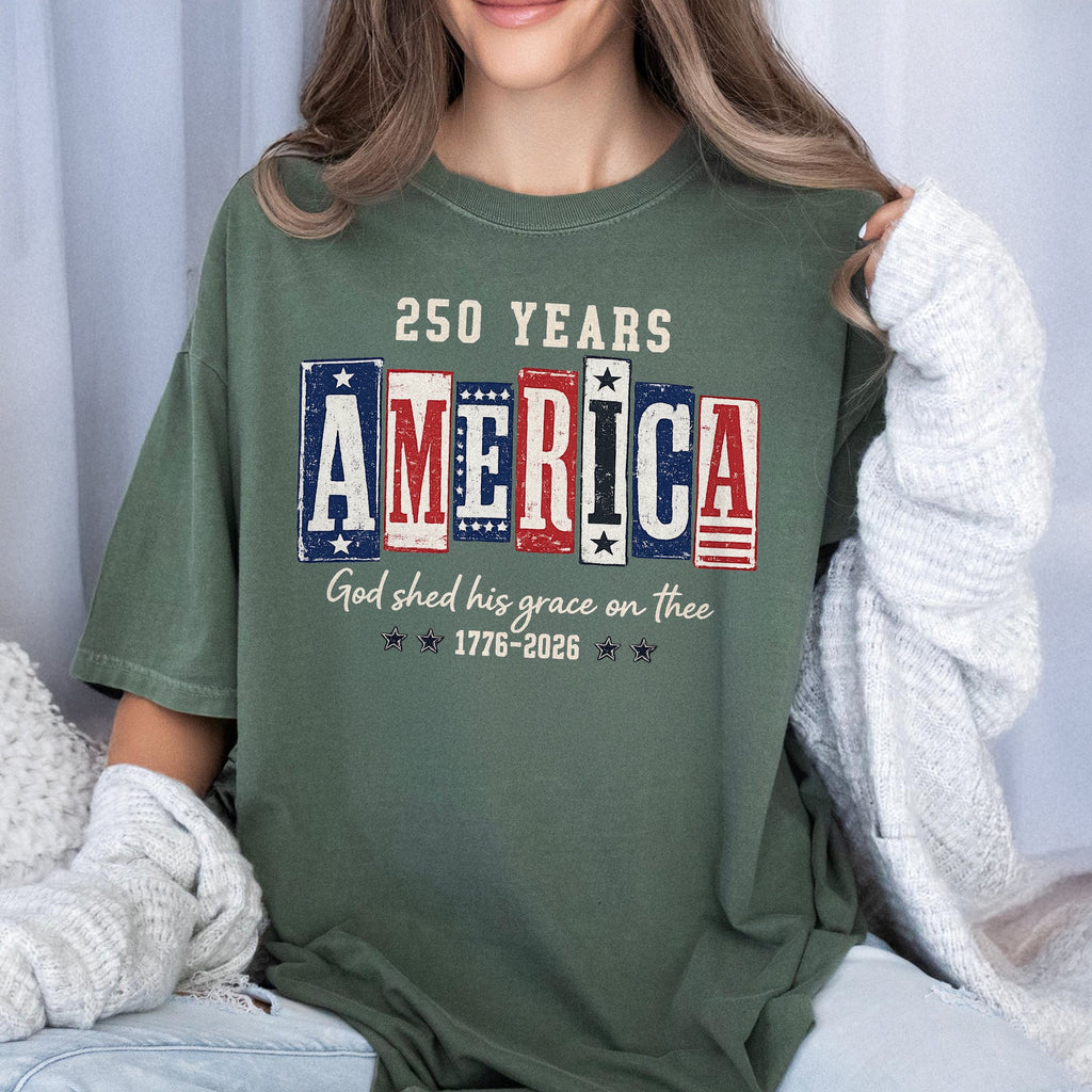 Personalized 250 Years America Comfort Shirt Gift for Grandpa Comfort Shirt GradoCreations